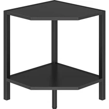 Corner Shelf Stand, 2 Tier Industrial Corner Bookshelf, Multipurpose Standing...