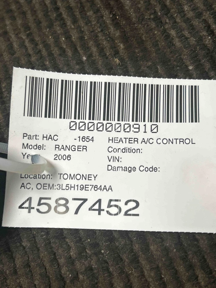 Fits 2003-11 Ford Ranger Heater A/c Control OEM:3L5H19E764AA - Изображение 4 из 4