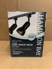 Hampton Bay 1-Light Step Track Head Black Fin...