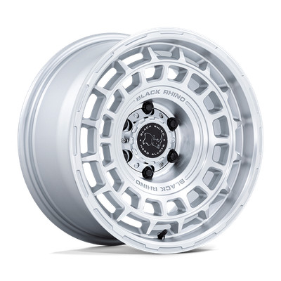 20x8.5 Black Rhino BR024 Awol Silver W/ Machined Face Wheels 5x5 (12mm) Set of 4