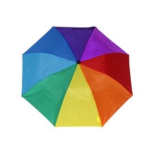Automatic Open Folding Rain Umbrella with Rainbow Design