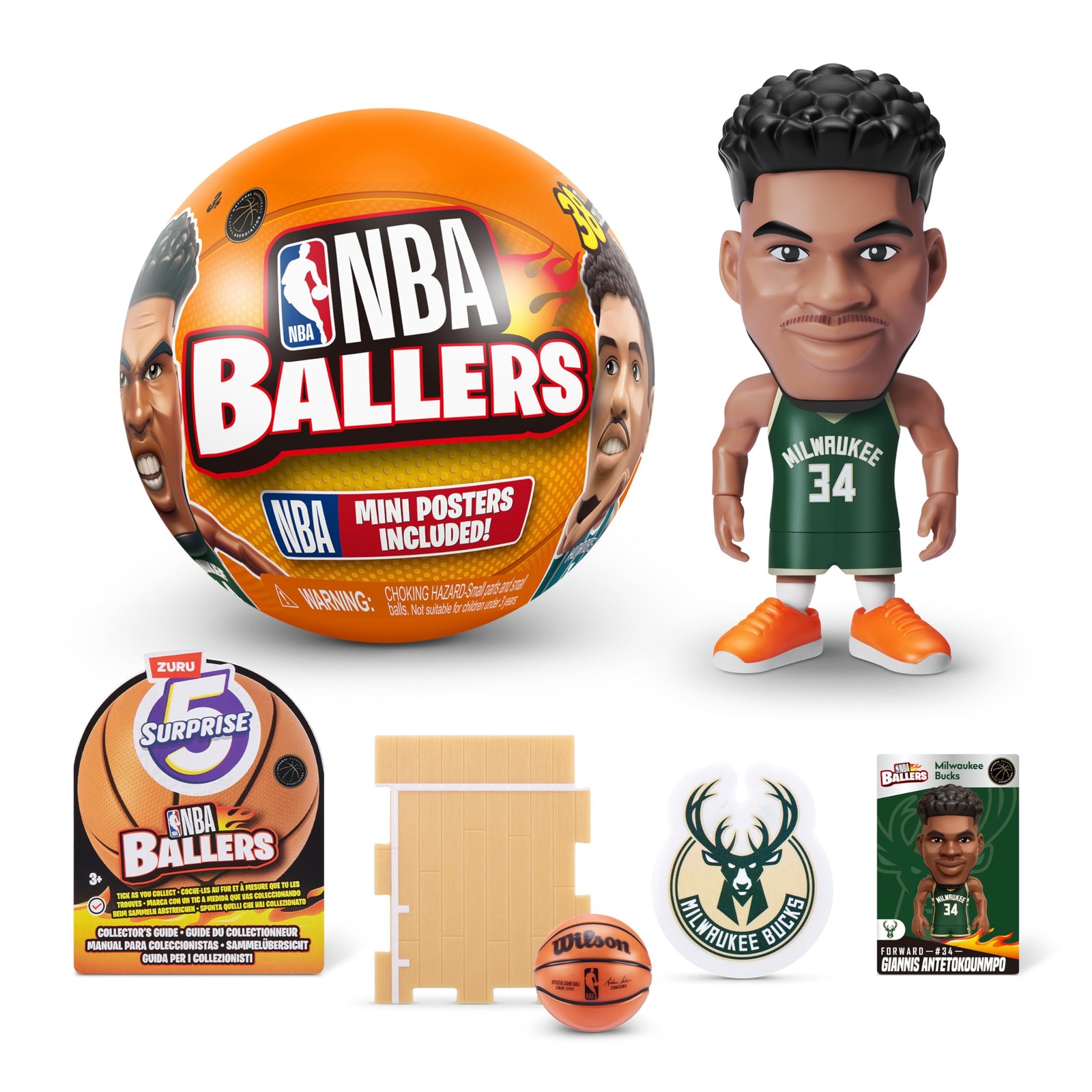 5 Surprise NBA Ballers by ZURU Surprise Unboxing Basketbal Collectible Sport Spe 4390₽