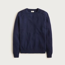 J.CREW HERITAGE COTTON CREWNECK SWEATER SZ XL NAVY BLUE NWT SALE BI841