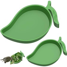 Reptile Water Bowl and Food Dish Set Cute Mango Shape Feeder for Turtle Gecko