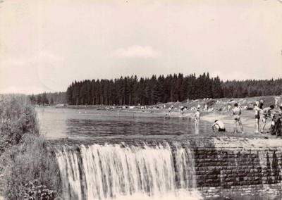 Postkarte Geyer - Großer Teich im Erzgebirge - Gelaufen