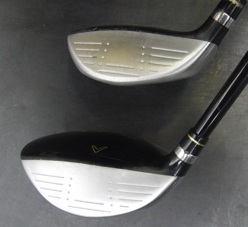 Set of 2 Ladies Callaway Hot ERC 3+5 Wood Ladies Graphite Shaft STM Grip - Picture 2 of 5