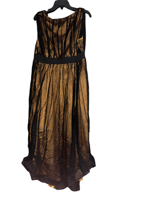 black gold high low dress PS25453C 12 / Peacock