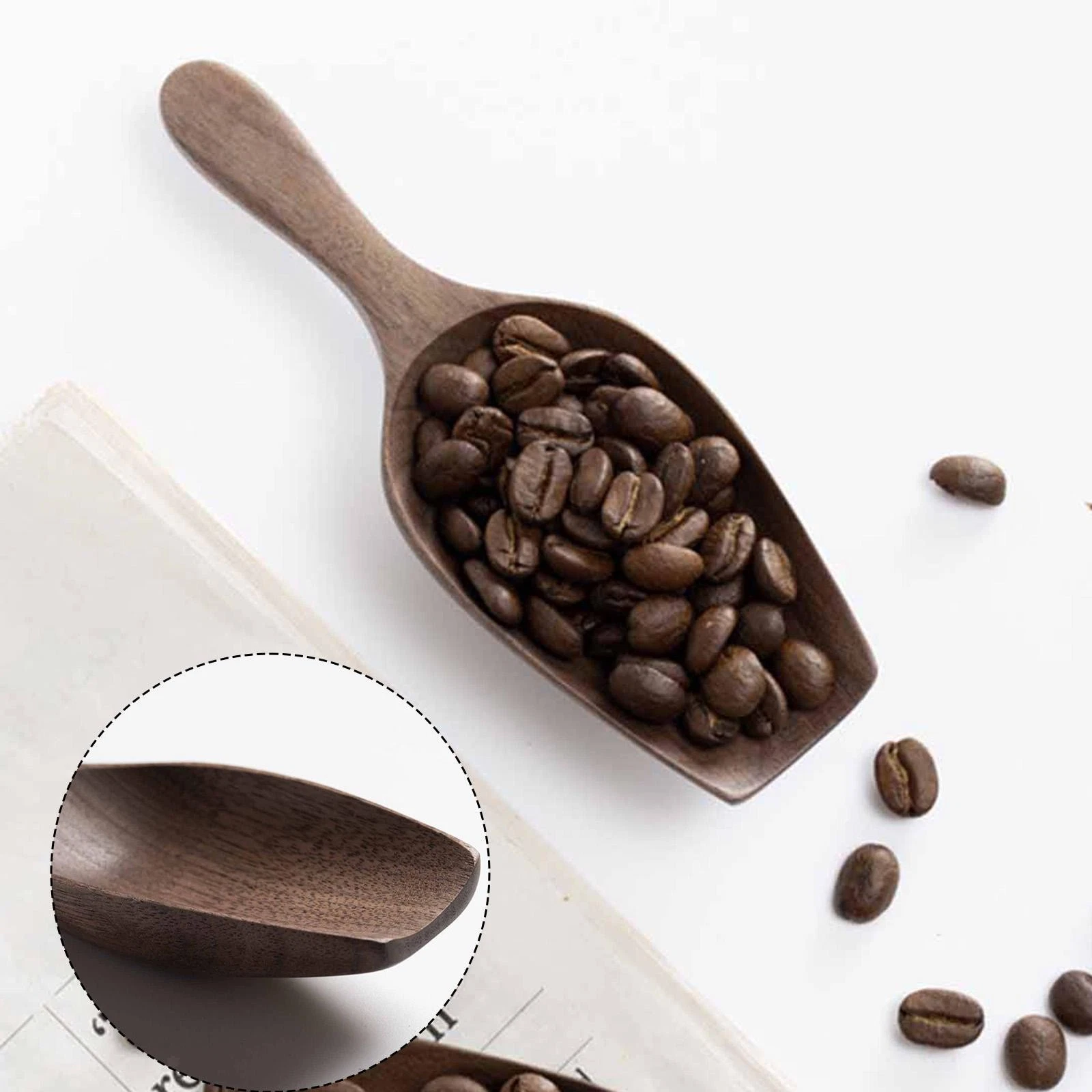 Wooden Coffee Spoon Scoop Gadget Tablespoon for Cooking Coffee Bar Loose