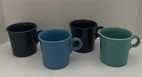 Fiesta Fiestaware Lot of 4 Coffee Mugs Cups O Ring Handle Various Colors