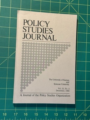 Policy Studies Journal Vol 15 No 2 December 1986