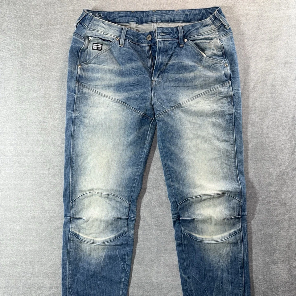 Jeans G-STAR RAW Denim 5620 3D LOW BOYFRIEND para mujer 28x30 lavado ligero elástico Foto 2 de 4