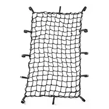 CZC AUTO Black Latex Bungee Cargo Net Strech to 44"x76", Luggage 22"x38" 1
