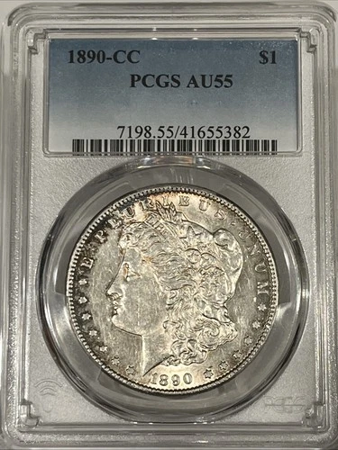 1890-CC Morgan Silver Dollar AU55 PCGS
