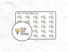 2785-15 Clean Light Fixtures Planner Stickers.