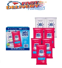 Wet Ones Antibacterial Hand Wipes, Fresh Scent & Lavender, 20 ct., 7 pk.