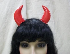 2pc Clip on Red Devil Horns Hair Clips Barrettes Adult Pet Cosplay Hot Stuff Imp
