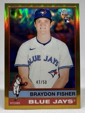 Braydon Fisher RC #646 2025 Topps Heritage High Number Gold Chrome Refractor /50