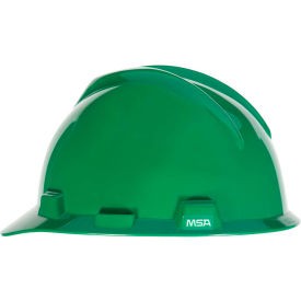 MSA V-Gard Hard Hats Front Brim Fas-Trac Suspension Green 475362 MSA Safety