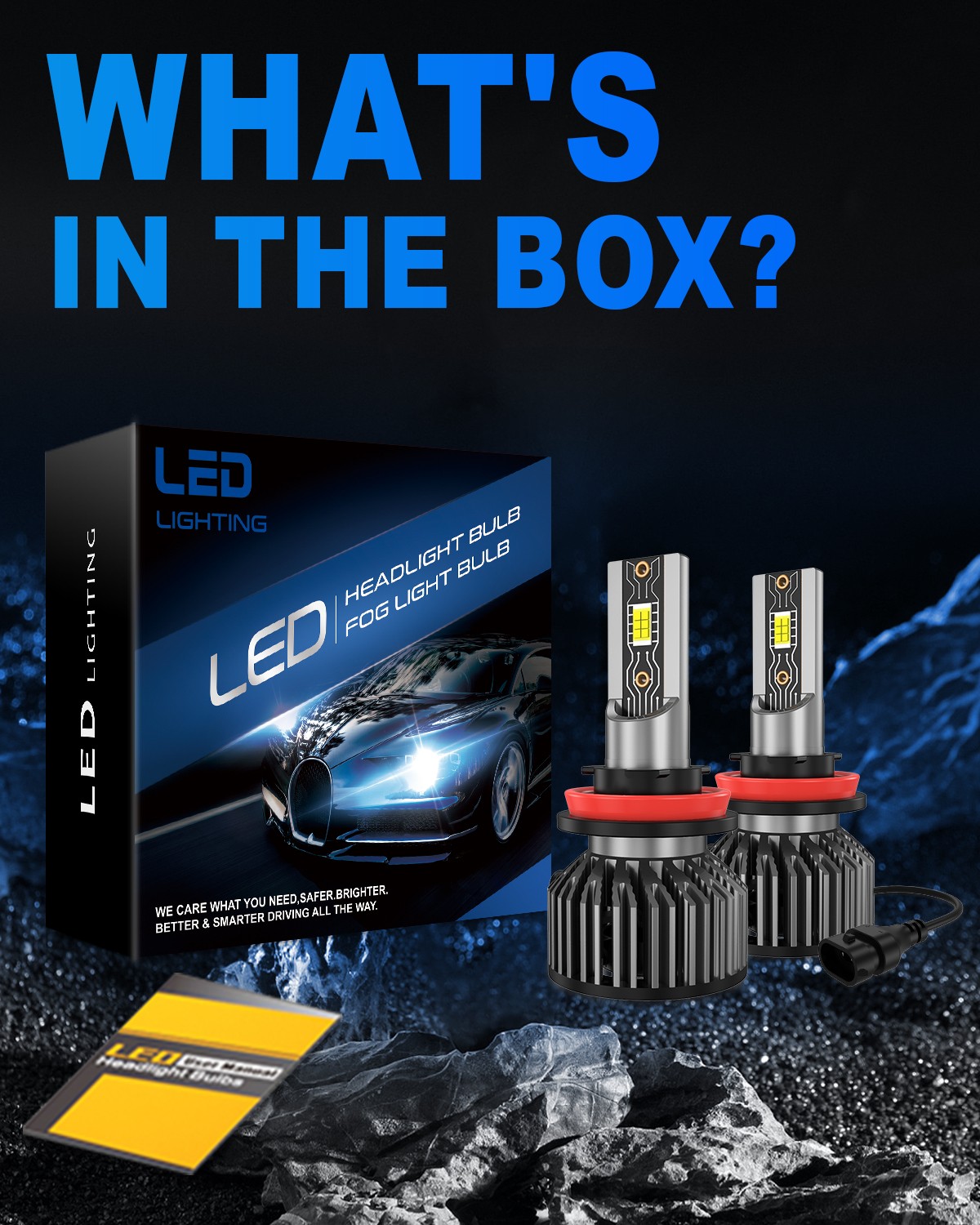 AUXIRACER - H11 H16 H9 LED Lampadina per Fari Auto Abbagliante O Anabbagliante Fendinebbia - Miniatura 4