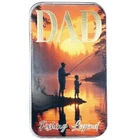 1 oz Silver Bar Father's Day Fishing Legend .999 Silver w/ Color Artwork
