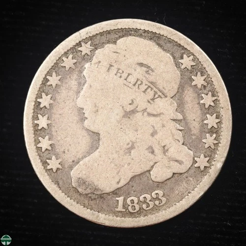 1833 Capped Bust Dime — photo from the most recent tracked eBay sale