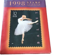 1998 Commemorative Stamp Yearbook Book+ Dust Jacket/Case Only NO Stamps Included