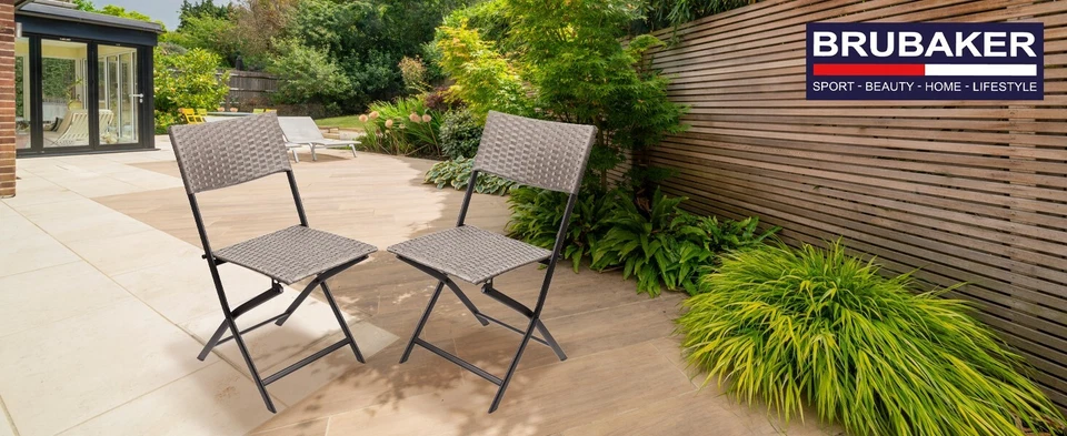 Gartenstuhl Rattan Klappstuhl Garten Campingstuhl Balkonstuhl klappbar Terrasse - Bild 3 von 4