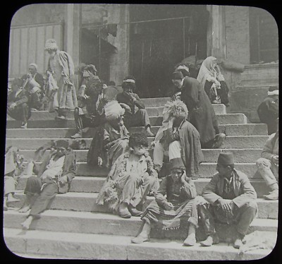 Glas Magische Laterne Dia TSCHERKESSEN EINHEIMISCHE TYPEN ASIATISCHER KLEIN UM 1910 FOTO 