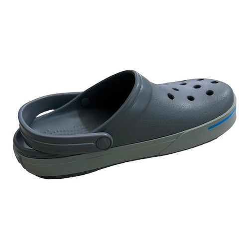 Crocs Unisex-Adult Classic Clogs Size Mens 5 Womens 7 Gray Blue Band Water Shoes - Picture 5 of 9