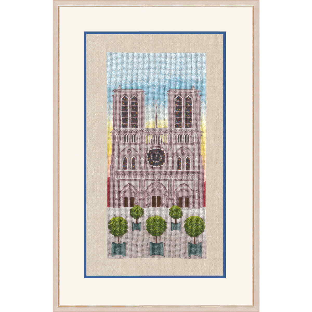 Le Bonheur des Dames counted cross stitch kit ""Notre Dame De Paris"", 10,5x24cm,