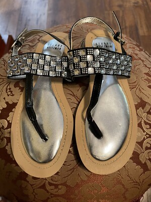 Stuart Weitzman Silver Jeweled Thongs (Girls) NWOB - 4