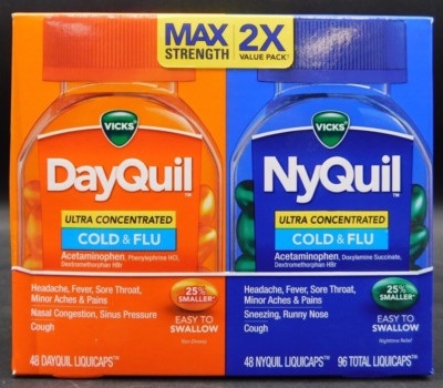 Vicks DayQuil & NyQuil Max Strength  48 Day+ 48 Night Total 96 Exp:4/2025+ New
