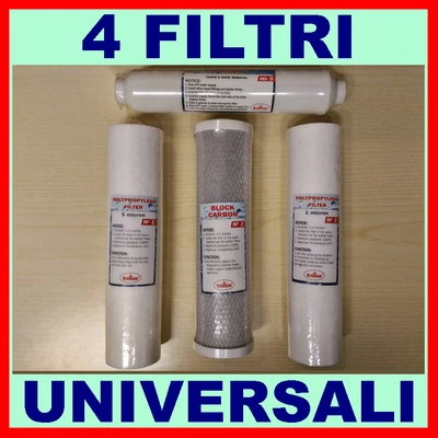 SP 1 KIT FILTRI x4 FILTRI DEPURATORE ACQUA PER IMPIANTO AD OSMOSI INVERSA 720 CTO E