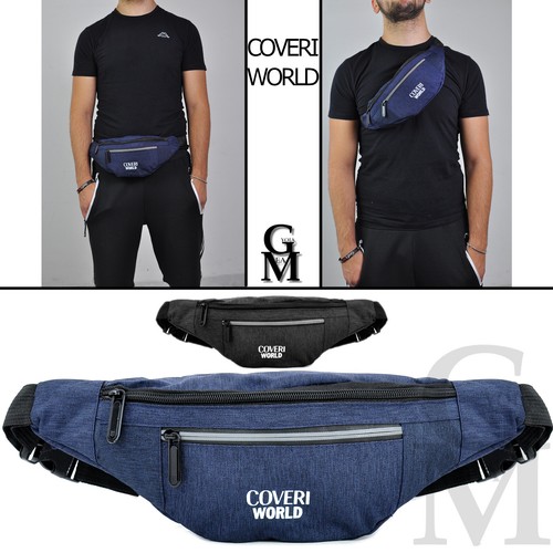 Marsupio coveri blu new uomo sport viaggio multitasche vita borsa lavoro  cintura | eBay