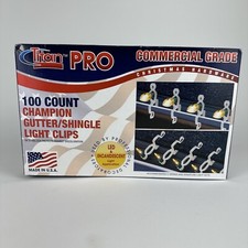 Titan Pro 100 CT Commercial Champion Gutter/Shingle Light String Clips Hangers