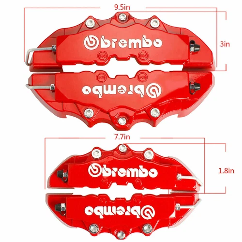 4Pcs/Set 3D Style Car Universal Disc Brake Caliper Covers Front & Rear Kits AU - Picture 4 of 10