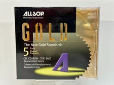 Allsop The New Gold Standard 5 pack CD-ROM, CD, CDR, DVD replacement cases