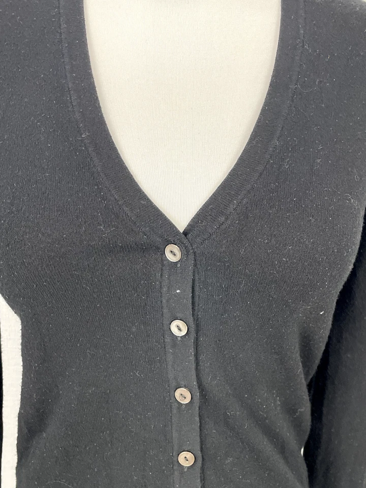 Weekend Max Mara Long Sleeve V-Neck Button Cardigan Blouse Black Size S - Image 4 of 4