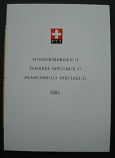Schweiz 1983:Sondermarken Klappkarte Nr. 200 Ausgabetag 22.8.1983 Ersttagsstemp.