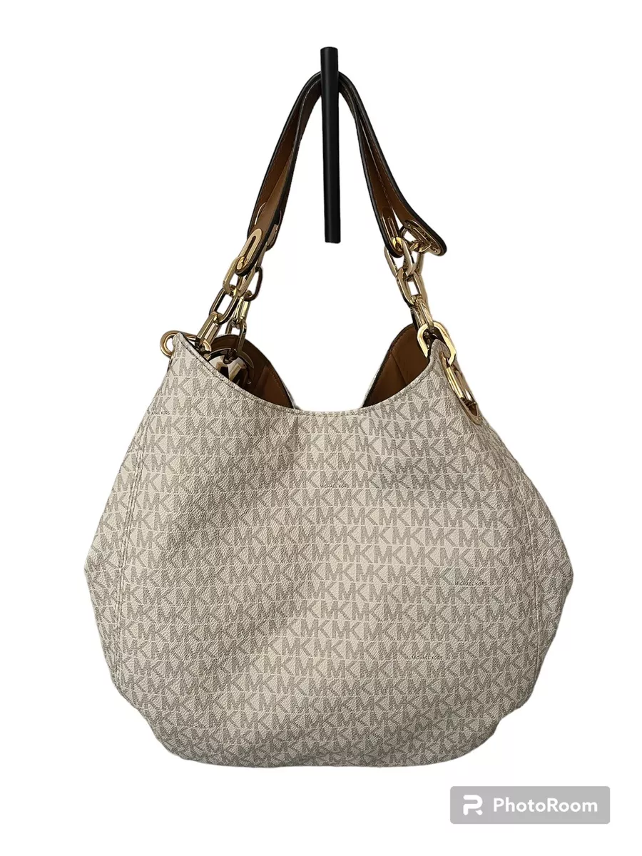 MICHAEL Michael Kors Signature Large Fulton Shoulder Bag Vanilla