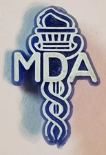VINTAGE ~ "MDA" - 1/2" x 3/4" Lapel/Hat Pin