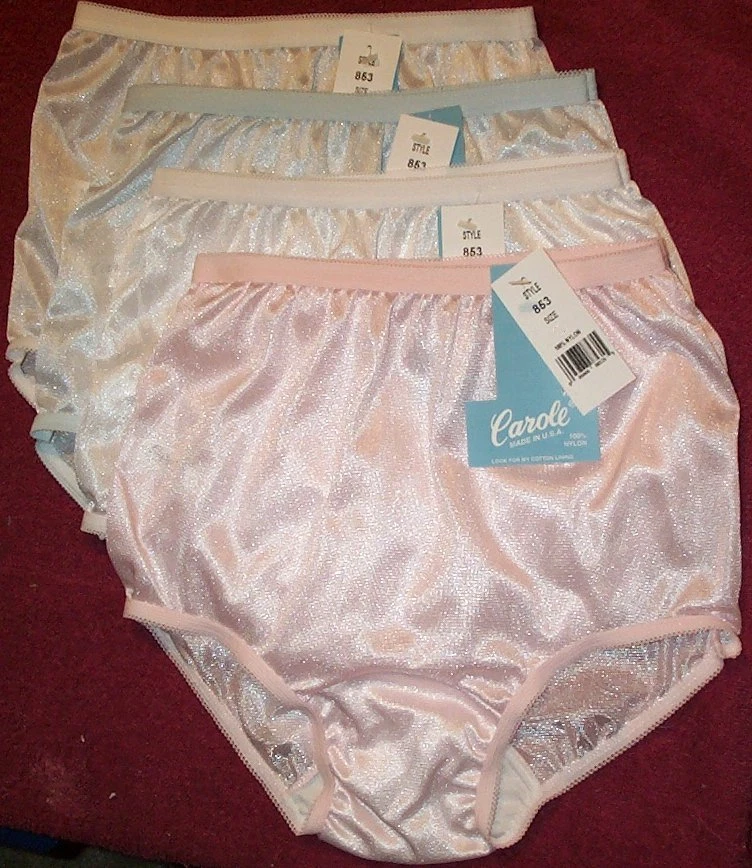 4 Pair Pastel Color's Nylon Panties KIDS SIze's Full Brief prab 2 Pink & 2  Blue