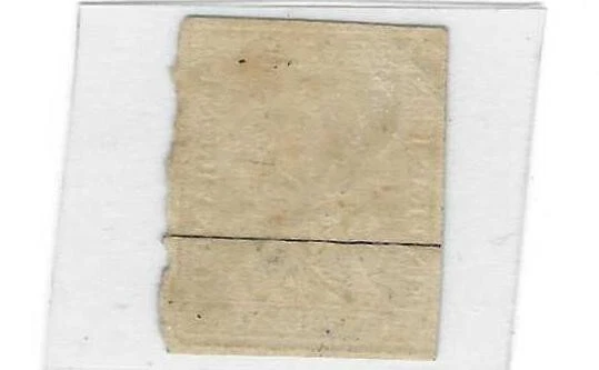 SWITZERLAND 1855 ONE FRANC BLACK SILK 3 BY 3 MARGINS SCOTT # 30 - Image 2 of 2