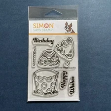 NEW! Simon Says Stamps BIRTHDAY CUPCAKES - Candle, Rainbow,