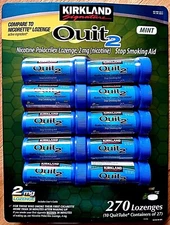 Kirkland Quit 2 mg Lozenge 270 Pieces Nicotine Polacrilex Stop Smoking Aid 01/26