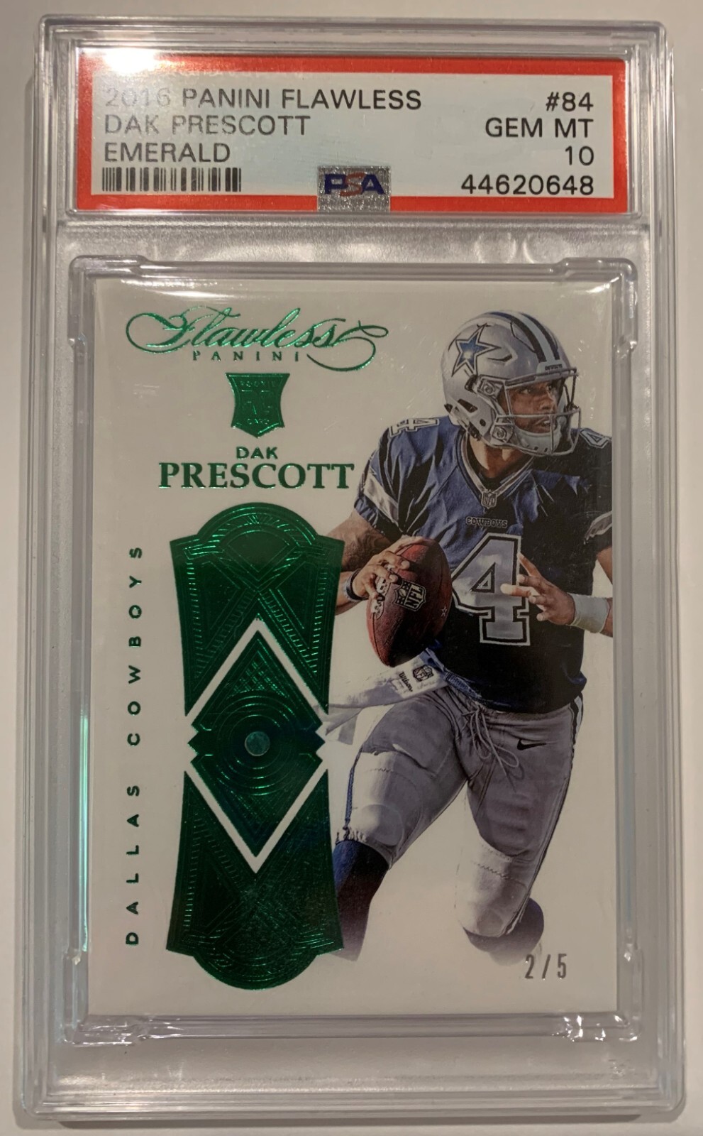 Dak Prescott Panini Flawless #84 Emerald