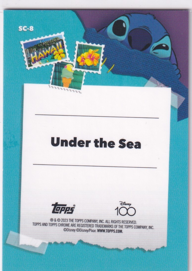 Topps Disney Chrome 100 Years Card SC-8 Stitch In Costume Under