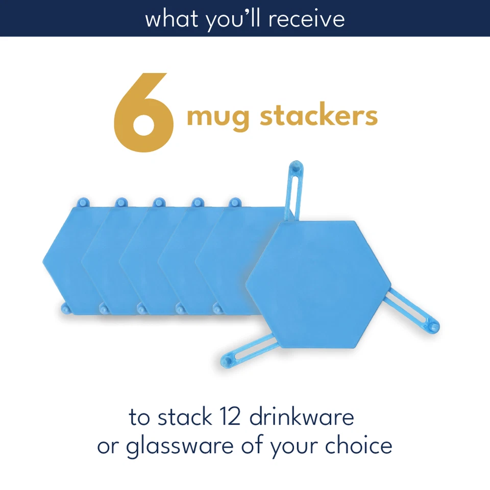 Mug Organizing Stackers (set of 6) - drinkware organization, one size fits all - Image 3 of 4