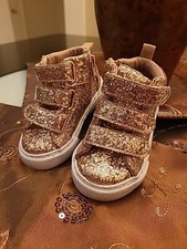 Toddler Baby Gap Rose Gold Hi Top Glitter Sneakers Size 5 EUR 22 130
