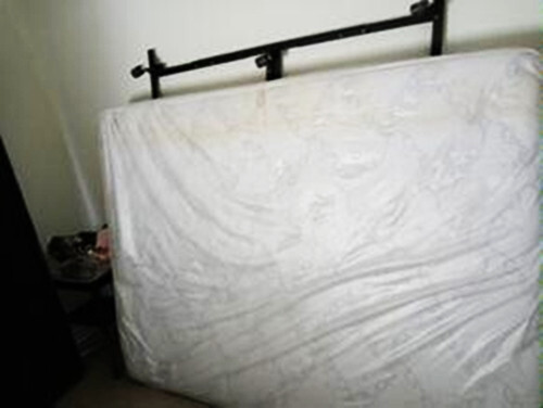 Queen bed set with frame and mattress. DISCOUNTED!